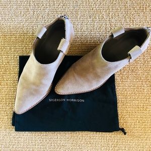 Tan brown sigerson morrison booties zipper 7